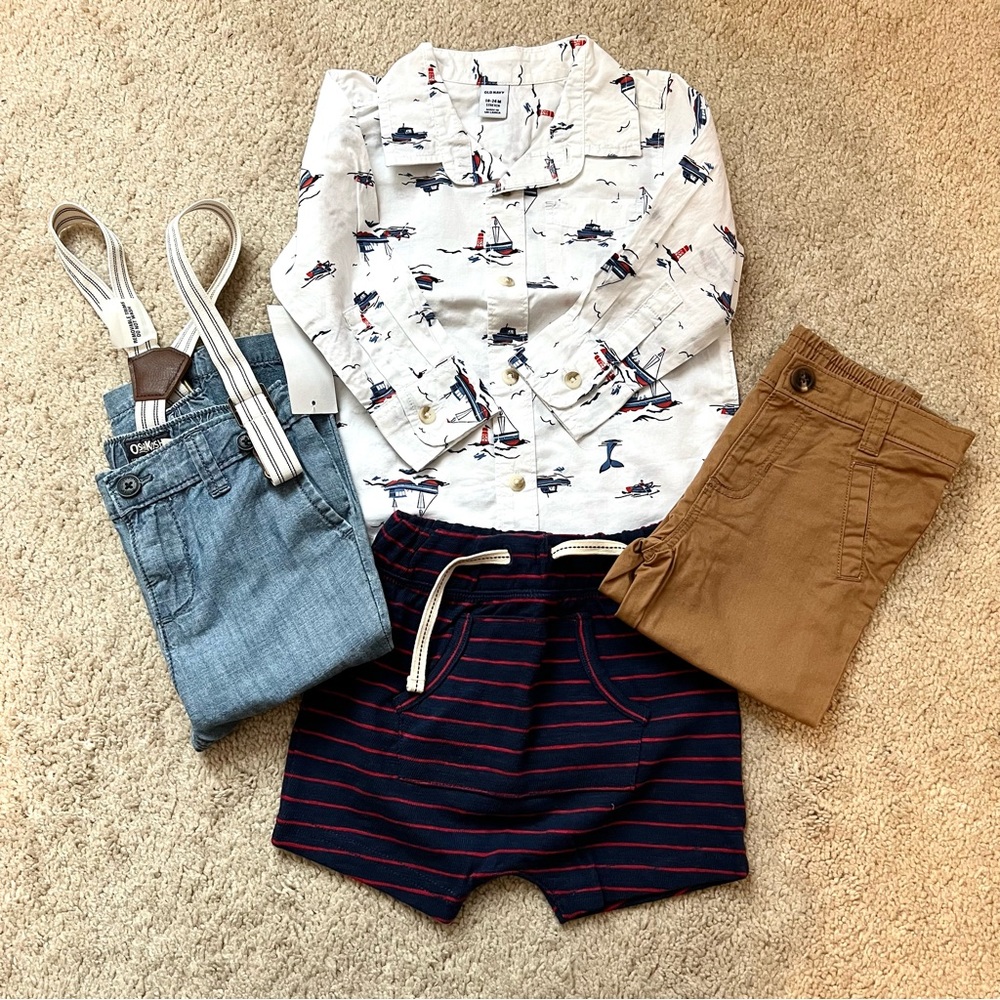 NWT Old Navy, Baby Gap, Osh Kosh Spring/Summer Outfit Bundle Size 18-24 Months